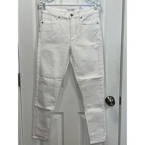 NEW Loft The Skinny Mid Rise Jeans White Regular Fit Size 26/2 32689501